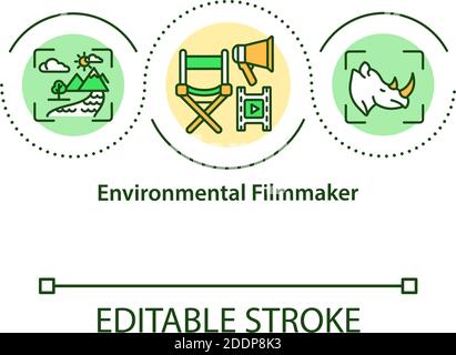 Icona del concetto di regista ambientale Illustrazione Vettoriale