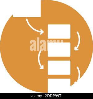 Icona del vettore algoritmo facilmente modificabile o modificabile Illustrazione Vettoriale