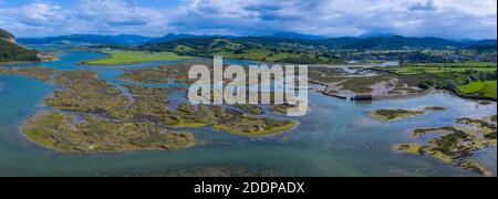 Marsh marea, MARISMA maresciano (MARISMA), bassa marea, Marismas de Santoña, Parco Naturale Victoria y Joyel, Cantabria, Spagna, Europa Foto Stock