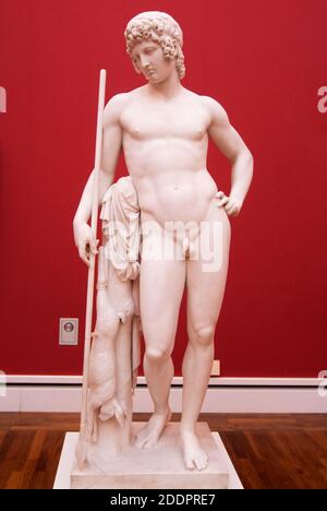 Statua a Neue Pinakothek, Monaco di Baviera Foto Stock
