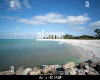 Nokomis Beach dal Jetty Nord in Nokomis Florida in Stati Uniti Foto Stock