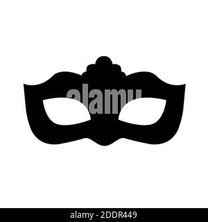 Immagine vettoriale silhouette maschera carnevale festivo Illustrazione Vettoriale