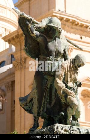 Statua in bronzo a noto, Siracusa Foto Stock