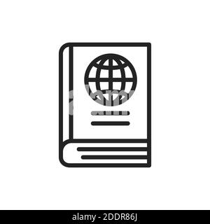 Icona della linea a colori della guida turistica. Illustrazione vettoriale Illustrazione Vettoriale