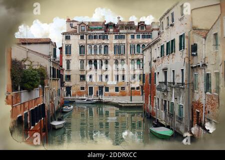 canale a Venezia Foto Stock