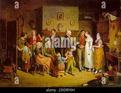 1820-Country-Wedding-John-Lewis-Krimmel. Foto Stock