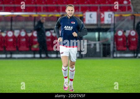 Alkmaar, Paesi Bassi. 26 Nov 2020. ALKMAAR, Stadio AFAS, 26-11-2020, stagione 2020/2021, UEFA Europa League. AZ giocatore Teun Koopmeiner durante la partita AZ - Real Sociedad Credit: Pro Shots/Alamy Live News Foto Stock