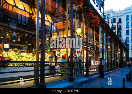 Mercato storico di San Miguel. Madrid, Comunidad de Madrid, Spagna, Europa Foto Stock