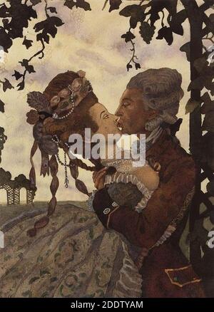 Konstantin Somov A Kiss 1914. Foto Stock