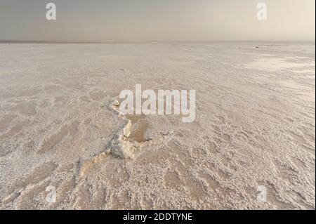 Lago Karum o lago di Asale hyper saline lago in La depressione del Danakil nella regione Afar dell'Etiopia settentrionale Foto Stock