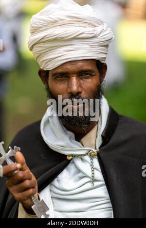 Etiope ortodossa Tewaheddo Chiesa celebrazioni di nozze in Etiopia del Nord Foto Stock