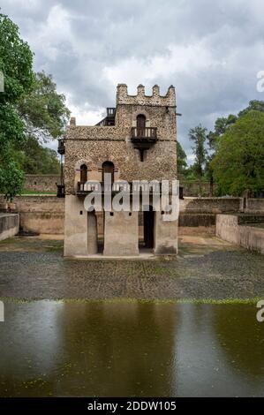 Bagno di Fasilides in Gondar o Gonder, distretto di Amhara, Etiopia Foto Stock