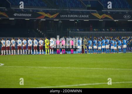 Napoli, Campania, Italia. 26 Nov 2020. Durante la partita di calcio della Champions League SSC Napoli vs FC Rijeka il 26 novembre 2020 allo stadio San Paolo di Napoli.in foto: Credit: Fabio Sasso/ZUMA Wire/Alamy Live News Foto Stock