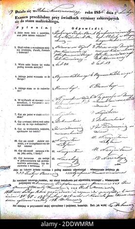 Krekenavos RKB 1855-1860 PS apklausos knyga 026. Foto Stock