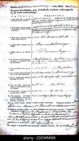 Krekenavos RKB 1855-1860 PS apklausos knyga 083. Foto Stock