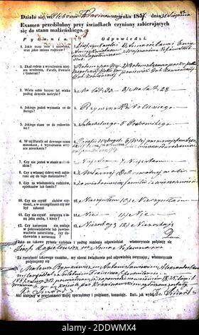 Krekenavos RKB 1855-1860 PS apklausos knyga 090. Foto Stock