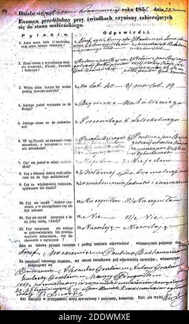 Krekenavos RKB 1855-1860 PS apklausos knyga 087. Foto Stock