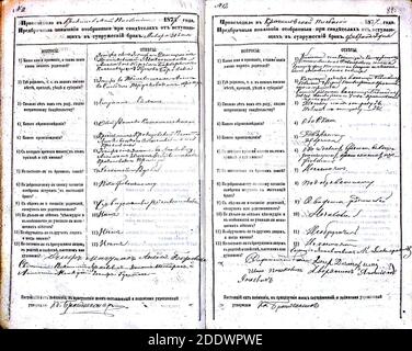 Krekenavos RKB 1874-1882 PS apklausos knyga 082. Foto Stock