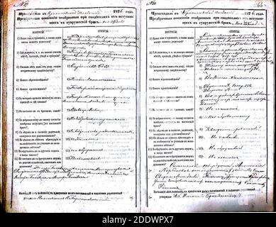 Krekenavos RKB 1874-1882 PS apklausos knyga 066. Foto Stock