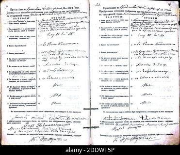 Krekenavos RKB 1894-1904 PS apklausos knyga 041. Foto Stock