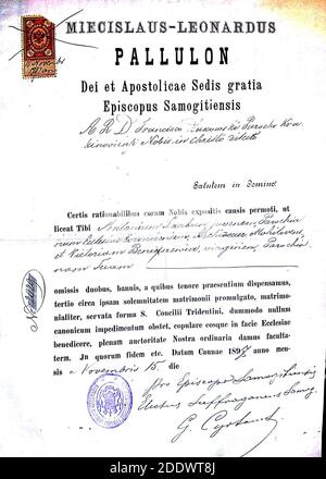 Krekenavos RKB 1894-1904 PS apklausos knyga 113. Foto Stock