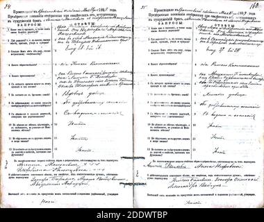 Krekenavos RKB 1894-1904 PS apklausos knyga 167. Foto Stock