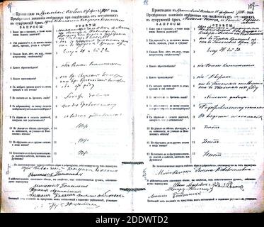 Krekenavos RKB 1894-1904 PS apklausos knyga 196. Foto Stock