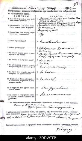 Krekenavos RKB 1894-1904 PS apklausos knyga 280. Foto Stock