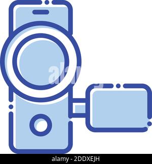 Videocamera, colore con icona vettore di sfondo che può essere facilmente modificato o modifica Illustrazione Vettoriale