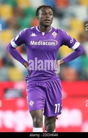 25 novembre 2020, Udine, Italia: Christian Kouame di FiorentinaÃ¢â‚¬â„¢durante la partita di calcio italiana Coppa Italia Udinese Calcio vs AC Fiorentina allo stadio Friuli - Dacia Arena di Udine, 25 novembre 2020. Foto Gabriele Menis / LM (immagine di credito: © Gabriele Menis/LPS via FILO ZUMA) Foto Stock