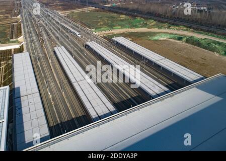 Jiangsu huaian opera in treni ad alta velocità in Cina Foto Stock