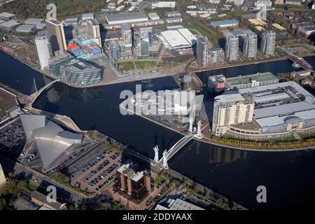 Fotografia aerea Manchester - Trafford Park & Salford Quays Foto Stock