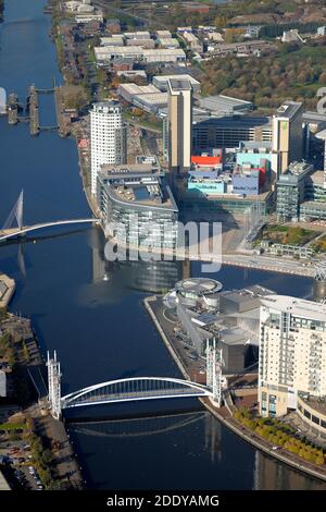 Fotografia aerea Manchester - Trafford Park & Salford Quays Foto Stock