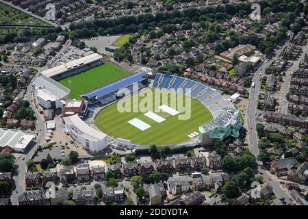 Fotografia aerea Headingley Cricket Ground & Rugby Stadium Leeds Foto Stock