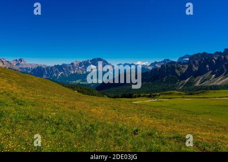 Dolomiti montagna Italia Passo Cortina D'Ampezzo Giau Foto Stock