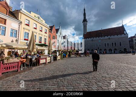 Municipio di Tallinn, Piazza del Municipio, Raekoja plats, Tallinn, Estonia Foto Stock