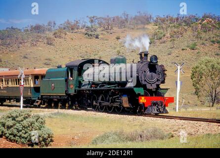 La ferrovia di Pichi Richi, Flinders Ranges, Australia del Sud Foto Stock