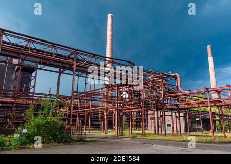 Impianto di coking, complesso industriale della miniera di carbone di Zollverein, patrimonio dell'umanità dell'UNESCO, Essen, Ruhr, Renania settentrionale-Vestfalia, Germania, Europa Foto Stock