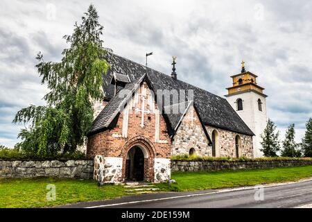 Chiesa di Nederlulea, Patrimonio dell'Umanità dell'UNESCO, città della chiesa di Gammelstad (Gammelstaden), Lulea, Svezia, Scandinavia, Europa Foto Stock