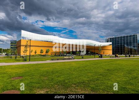 Biblioteca Centrale Oodi, Helsinki, Finlandia, Europa Foto Stock