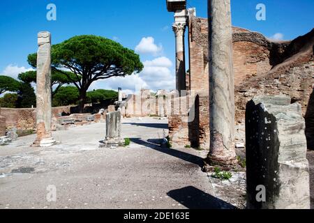 Terme di Forum, Ostia Antica, Lazio, Italia, Europa Foto Stock