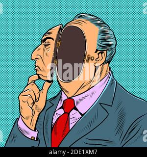 Un uomo d'affari con un vuoto all'interno Illustrazione Vettoriale