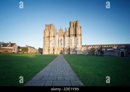 Cattedrale di Wells. Somerset. REGNO UNITO. Foto Stock