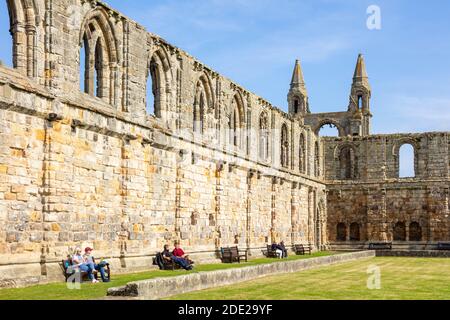 St Andrews Scotland rovine della Cattedrale di St Andrews Royal Burgh of St Andrews Fife Scotland UK GB Europe Foto Stock