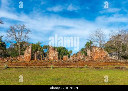 Rovine della Missione Gesuita Santa Ana, Patrimonio Mondiale dell'UNESCO, Provincia Misiones, Argentina, America Latina Foto Stock