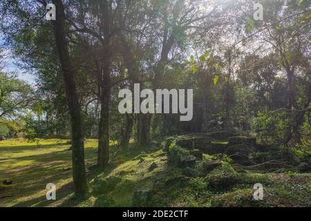 Sacerdoti e stanze, uine della Missione Gesuita Santa Ana, Patrimonio Mondiale`UNESCO, Provincia Misiones, Argentina, America Latina Foto Stock