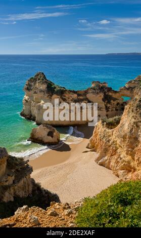 Il Portogallo, Algarve, Alvor beach in inverno Foto Stock