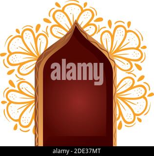 diwaly cornice d'arco dorato decorativo Illustrazione Vettoriale