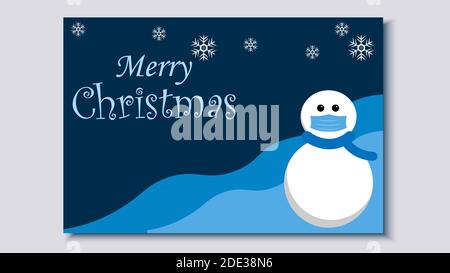 Poster di Natale. Illustrazione Snowman. Sfondo delle vacanze invernali. Cartolina invernale. Vettore Eps10 Illustrazione Vettoriale