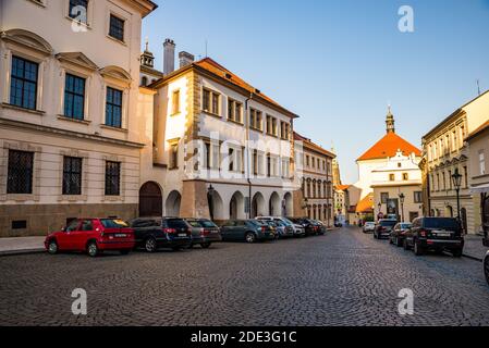 Praga, repubblica Ceca - 19 settembre 2020. Loretanska strada senza turisti durante le restrizioni di viaggio Foto Stock